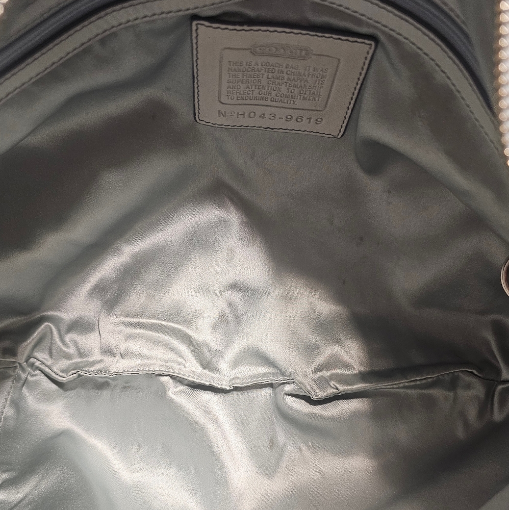 Vintage Coach Nappa Tortilla "Tort" Ergo Slouch Hobo Bag # 9619 ( Aqua ) - Picture 14 of 16